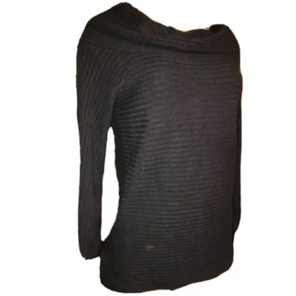 Lou & Grey Black Cowl Neck 3/4 Sleeve Soft Sweater women’s sz xs - Picture 1 of 6